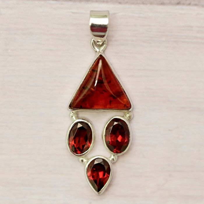 Jantar přívěsek stříbro Ag 925 86348 - 2