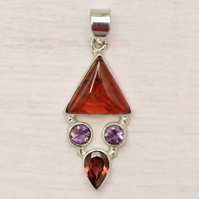 Jantar přívěsek stříbro Ag 925 86352 - 2