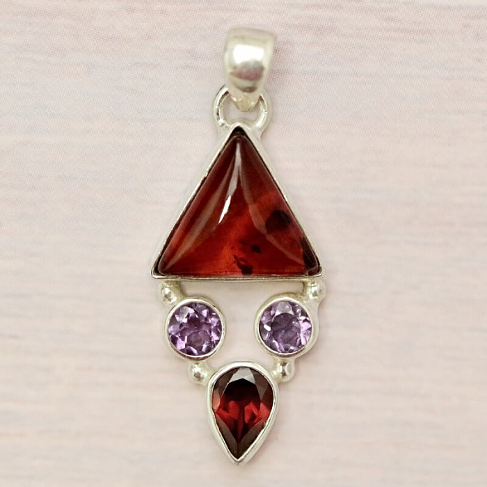 Jantar přívěsek stříbro Ag 925 87427 - 2