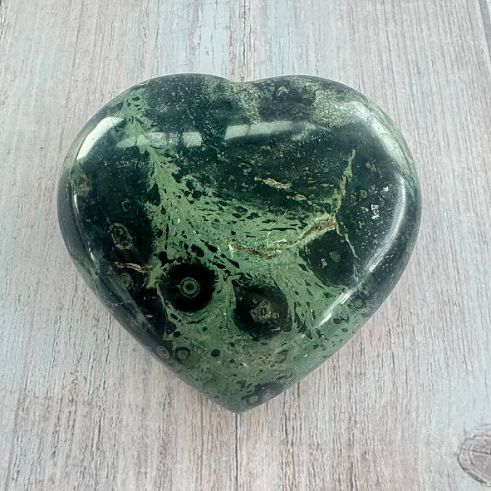 Jaspis kambaba leštěný Madagaskar Srdce M6-20 - cca 8