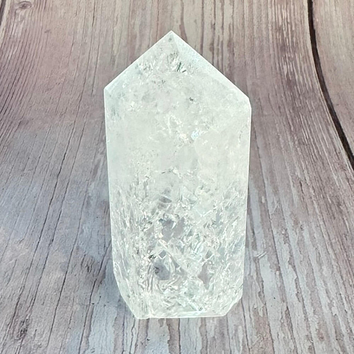 Křišťál pukaný obelisk 14 - cca 6