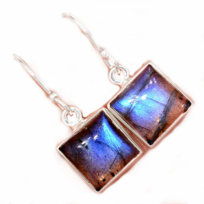 Labradorit duhový náušnice stříbro Ag 925 E555 - 0