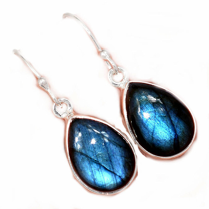 Labradorit duhový náušnice stříbro Ag 925 E738 - 1