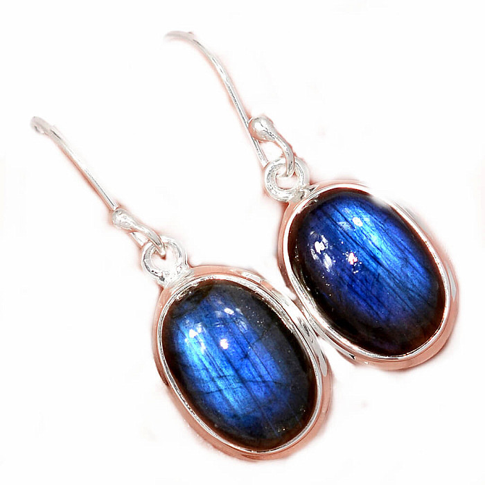 Labradorit duhový náušnice stříbro Ag 925 E803 - 1