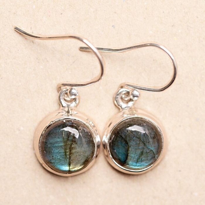 Labradorit náušnice stříbro Ag 925 44246 - 1 cm