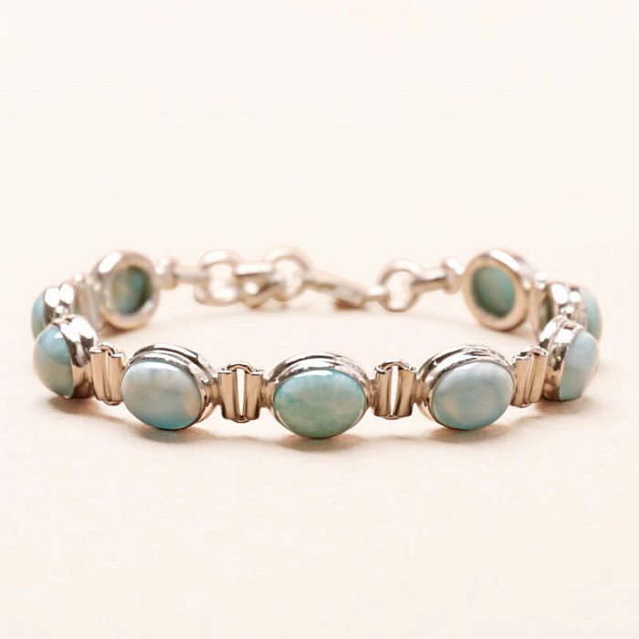 Larimar náramek stříbro Ag 925 LOT1 - 17