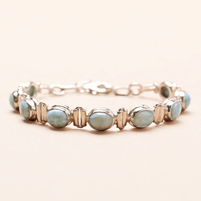 Larimar náramek stříbro Ag 925 LOT2 - 16