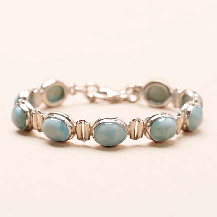 Larimar náramek stříbro Ag 925 LOT3 - 17 - 19
