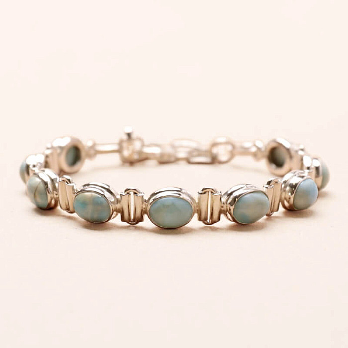 Larimar náramek stříbro Ag 925 LOT5 - 16