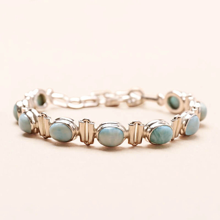 Larimar náramek stříbro Ag 925 LOT7 - 16