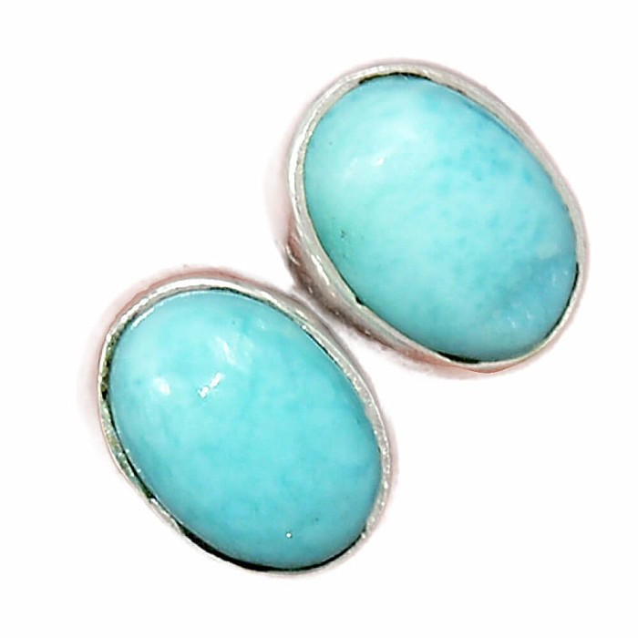 Larimar náušnice pecky stříbro Ag 925 E252 - 0