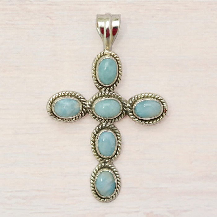 Larimar přívěsek stříbro Ag 925 39004 - 3