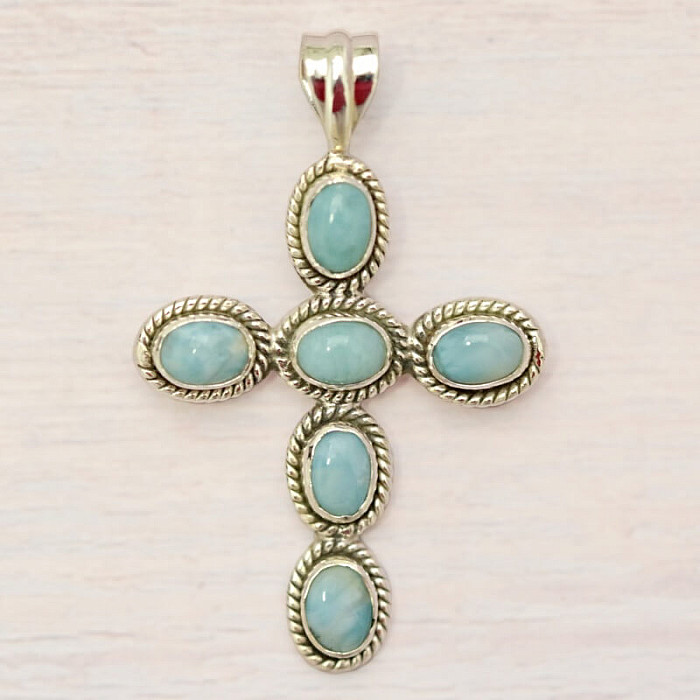 Larimar přívěsek stříbro Ag 925 39021 - 3