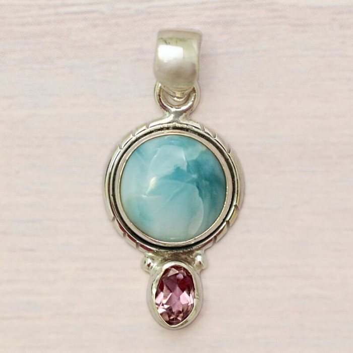 Larimar přívěsek stříbro Ag 925 41719 - 2