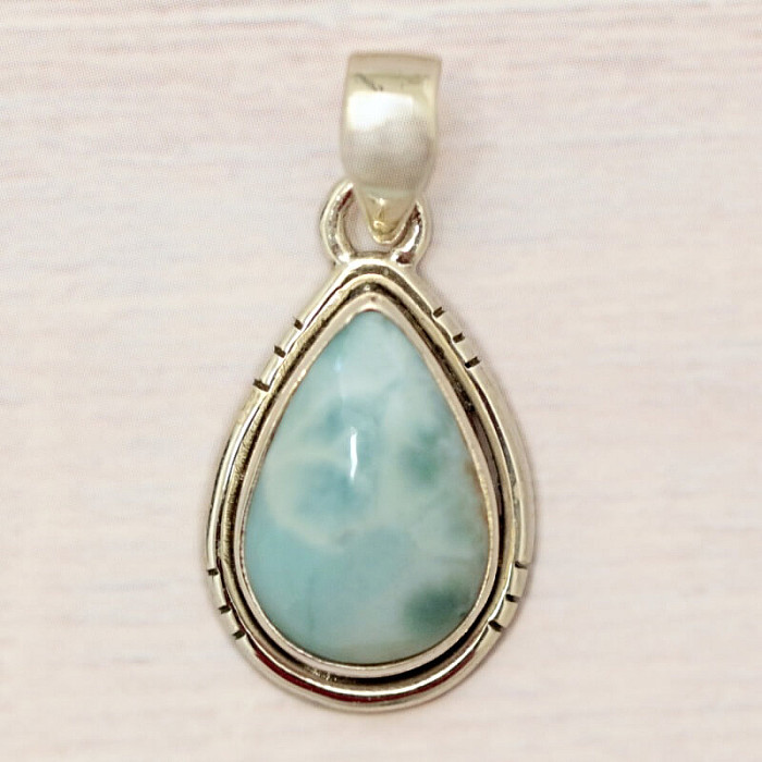 Larimar přívěsek stříbro Ag 925 42827 - 1