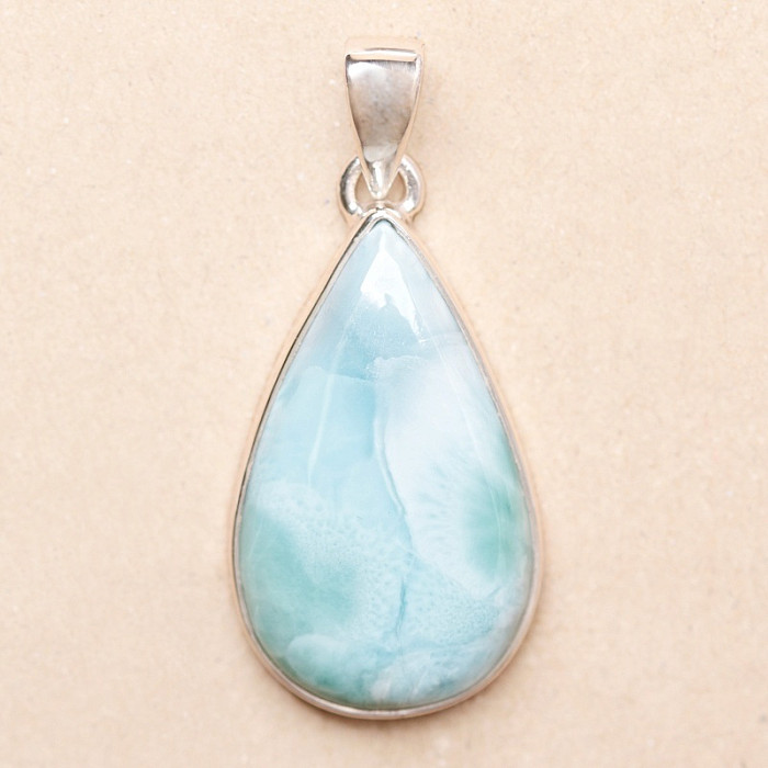 Larimar přívěsek stříbro Ag 925 LOT408 - 3 cm