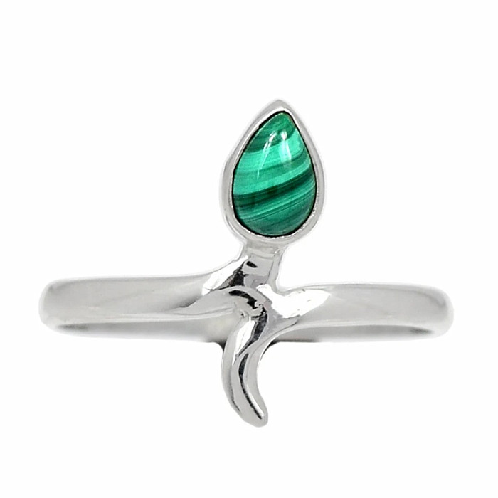 Malachit prsten stříbro Ag 925 R2075 - 59 mm (US 9)