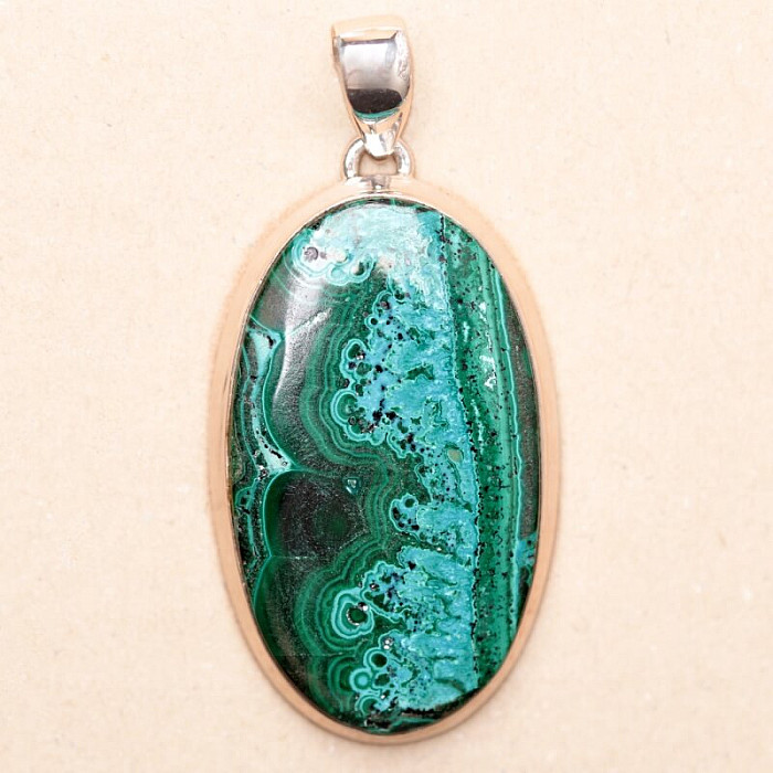 Malachit v chryzokolu přívěsek stříbro Ag 925 P1537 - 4