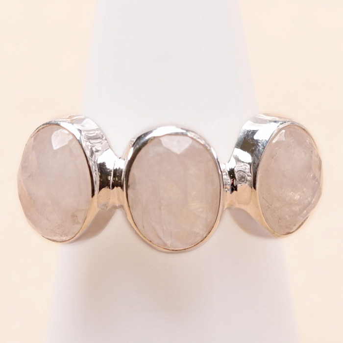 Měsíční kámen duhový prsten stříbro Ag 925 52820 - 52 mm (US 6)