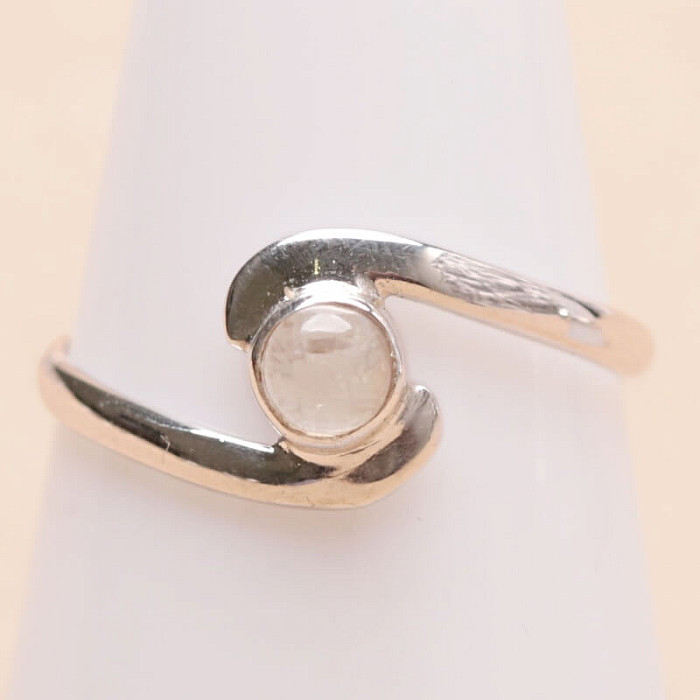 Měsíční kámen duhový prsten stříbro Ag 925 R2676 - 54 mm (US 7)