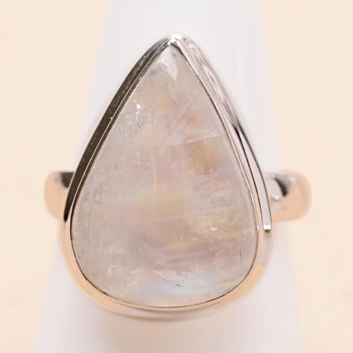 Měsíční kámen duhový prsten stříbro Ag 925 R4564 - 58 mm (US 8