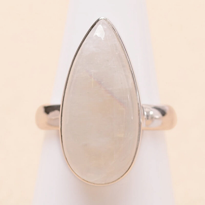 Měsíční kámen duhový prsten stříbro Ag 925 R4577 - 55 mm (US 7