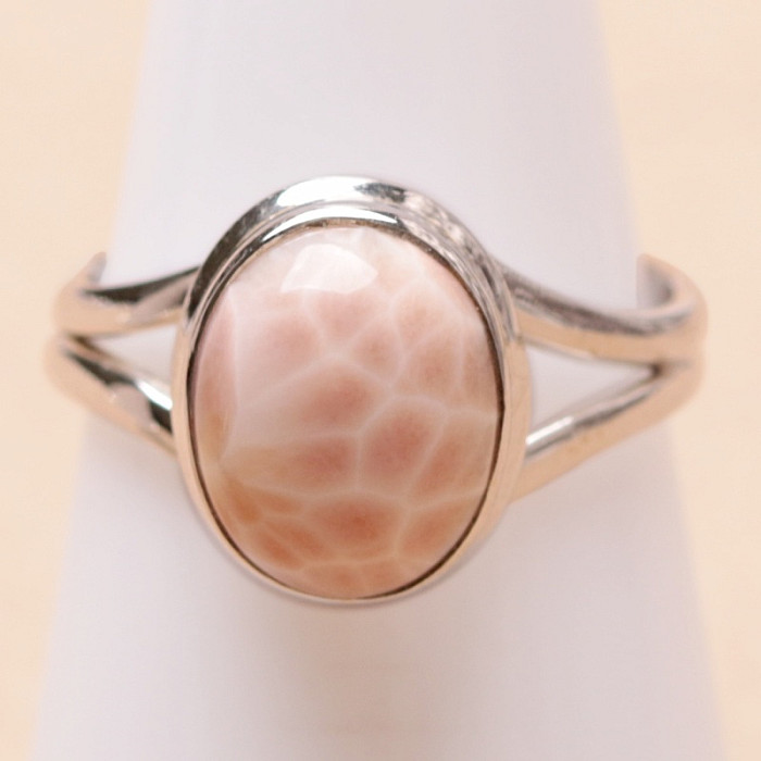 Natrolit prsten stříbro Ag 925 R47 - 54 mm (US 7)