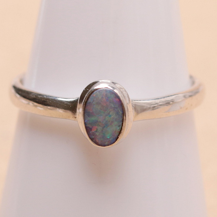 Opál australský prsten stříbro Ag 925 R2781 - 57 mm (US 8)