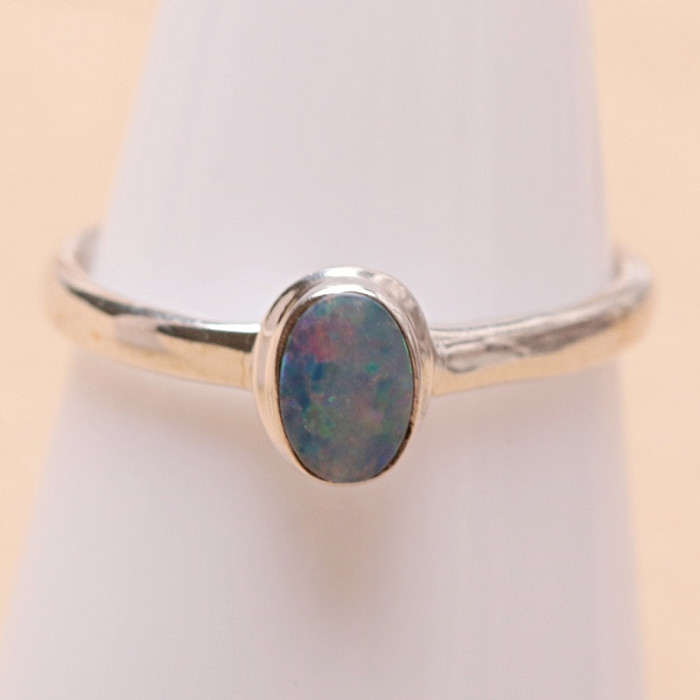 Opál australský prsten stříbro Ag 925 R2811 - 55 mm (US 7