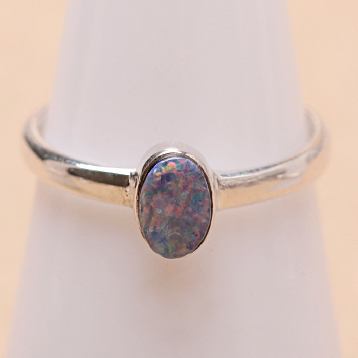 Opál australský prsten stříbro Ag 925 R2834 - 52 mm (US 6)