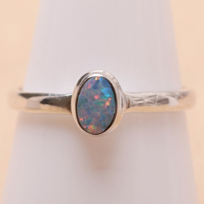 Opál australský prsten stříbro Ag 925 R2842 - 58 mm (US 8