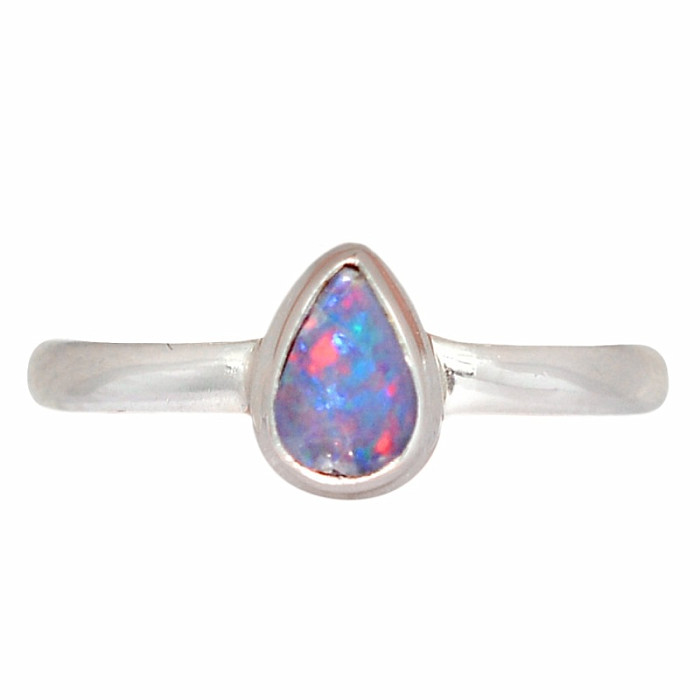 Opál australský prsten stříbro Ag 925 R2911 - 51 mm (US 5