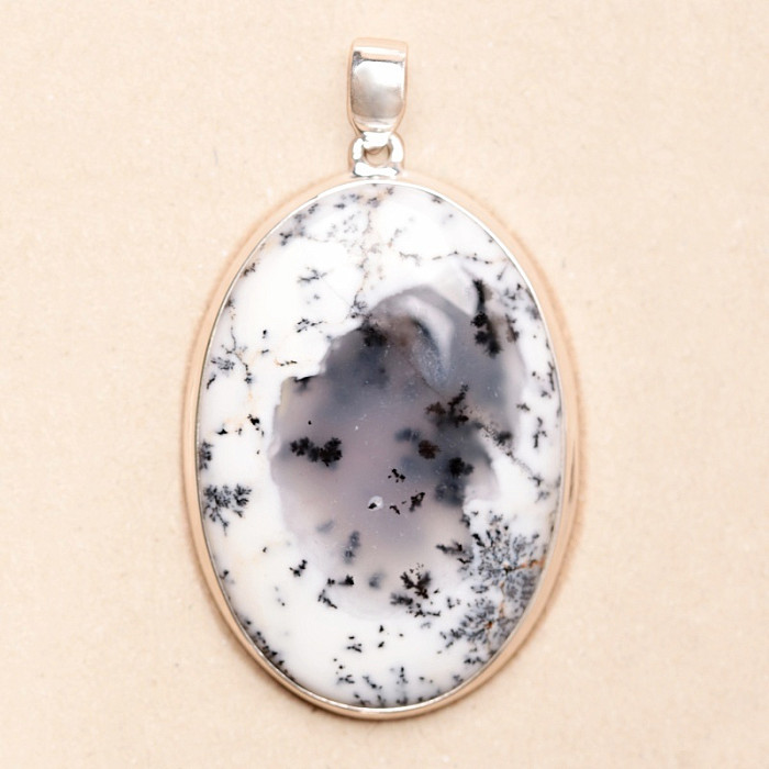 Opál dendritický přívěsek stříbro Ag 925 P3128 - 5 cm