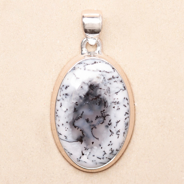 Opál dendritický přívěsek stříbro Ag 925 P3236 - 3 cm