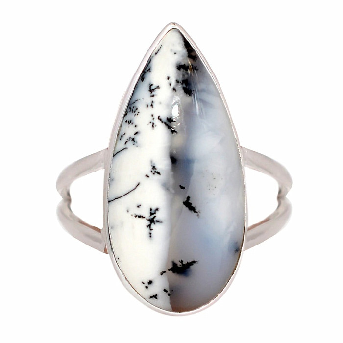 Opál dendritický prsten stříbro Ag 925 R2945 - 61 mm (US 9