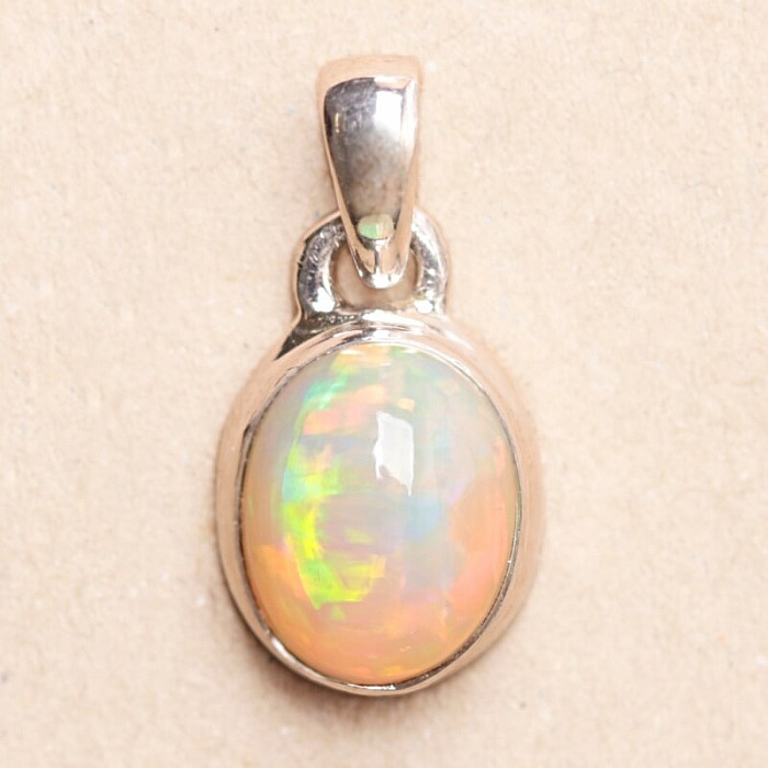 Opál etiopský přívěsek stříbro Ag 925 P1813 - 1