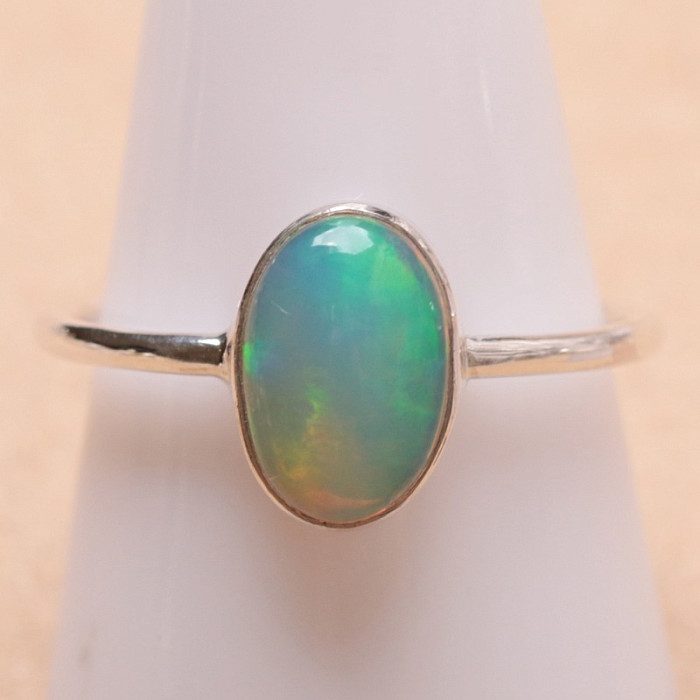 Opál etiopský prsten stříbro Ag 925 R2234 - 64 mm (US 10