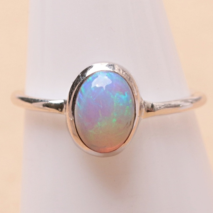 Opál etiopský prsten stříbro Ag 925 R2273 - 53 mm (US 6