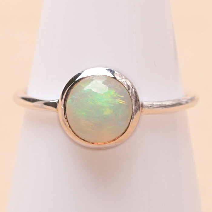 Opál etiopský prsten stříbro Ag 925 R2284 - 53 mm (US 6