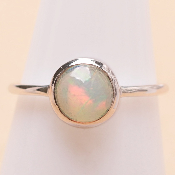 Opál etiopský prsten stříbro Ag 925 R2293 - 53 mm (US 6