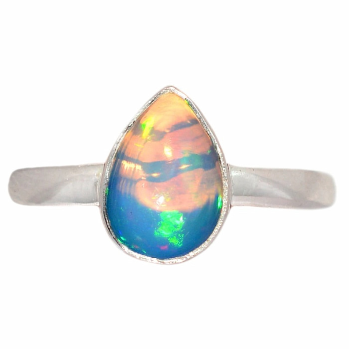 Opál etiopský prsten stříbro Ag 925 R2338 - 57 mm (US 8)