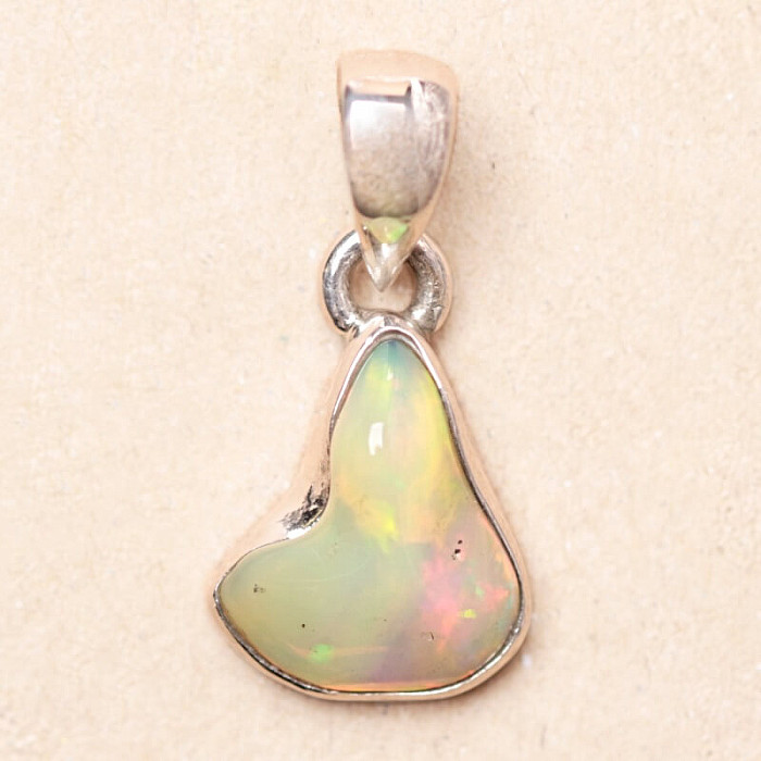 Opál etiopský surový přívěsek stříbro Ag 925 P821 - 1