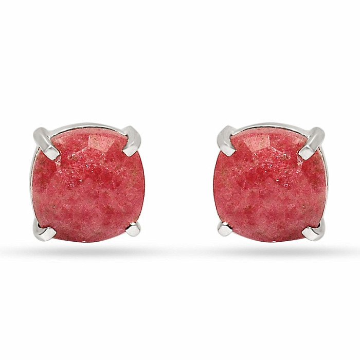 Rodonit náušnice stříbro Ag 925 ND-E105R - 1 cm