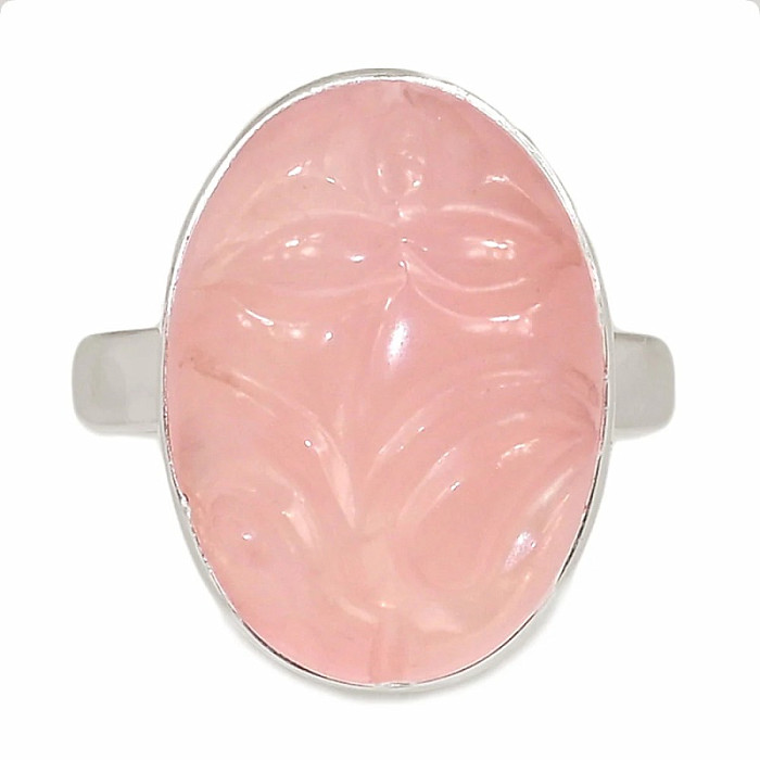 Růženín vyřezávaný prsten stříbro Ag 925 R47 - 56 mm (US 7