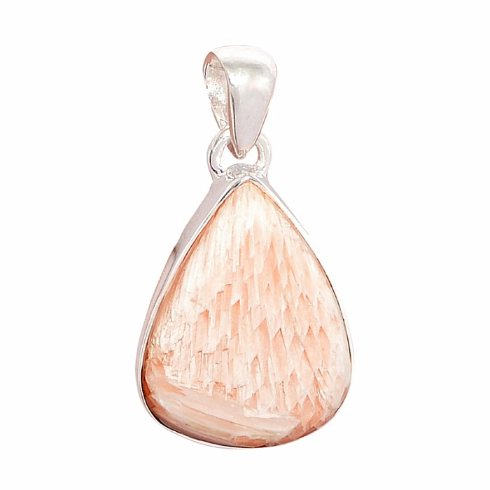 Skolecit lososový přívěsek stříbro Ag 925 P453 - 2