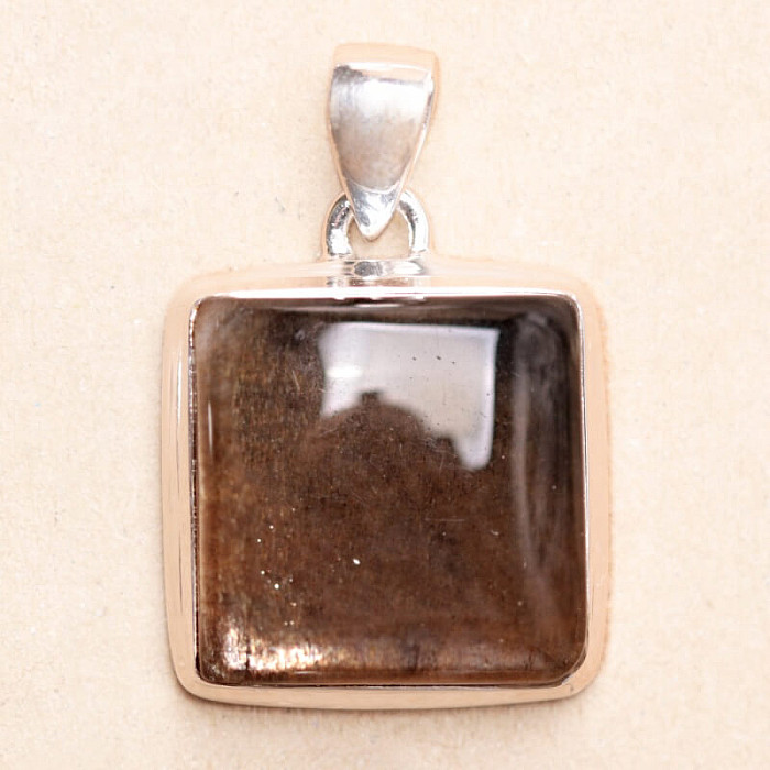 Sluneční kámen černý přívěsek stříbro Ag 925 P364 - 2 cm