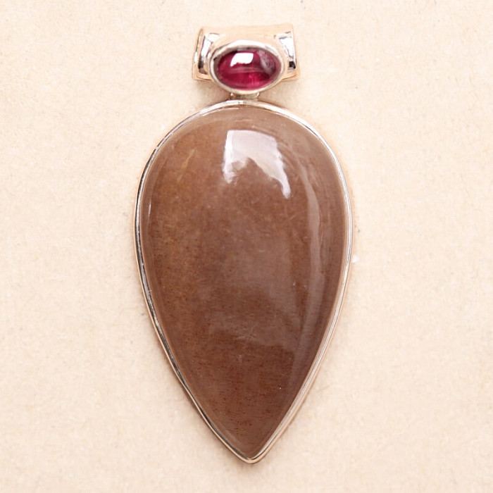 Sluneční kámen černý přívěsek stříbro Ag 925 P482 - 3