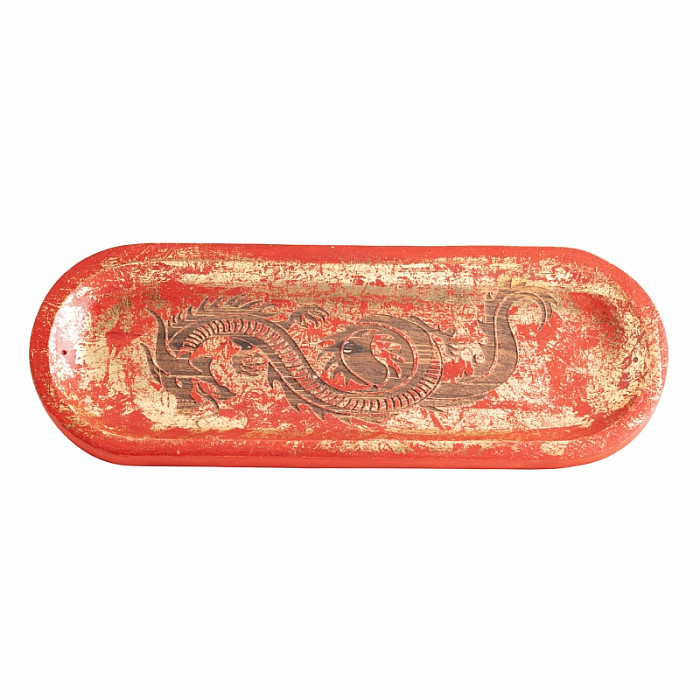 Stojánek z mangového dřeva Drak - 10 x 27