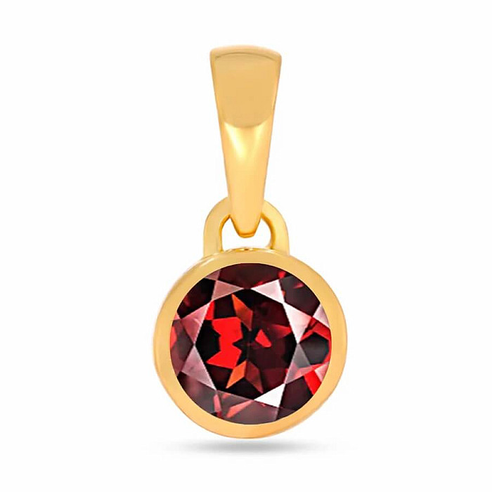 Stříbrný pozlacený přívěsek s granátem CB-P708G-G - 6 mm