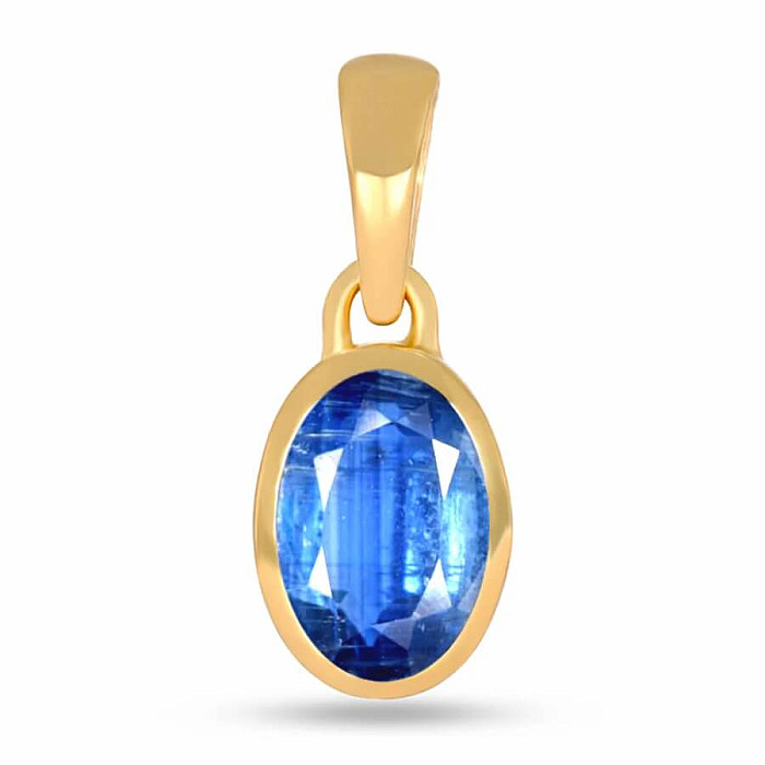 Stříbrný přívěsek pozlacený s modrým kyanitem CB-P709G-K - 8 mm